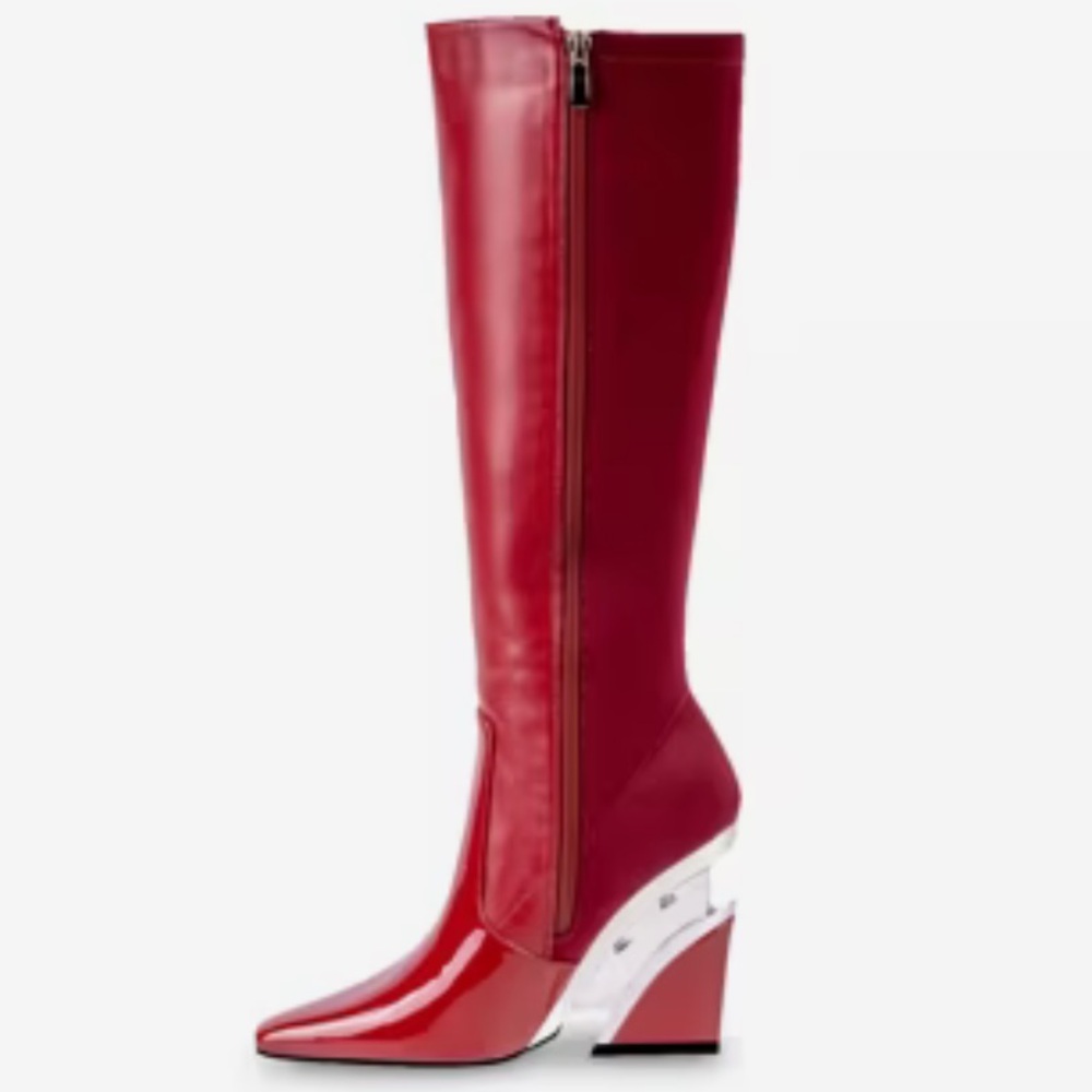 🌸NINETY UNION🌸 Villa Boot In Burgundy Size: 4 - Picture 2 of 13